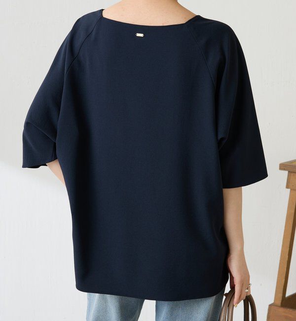  「《体型カバーに◎》ジャージスクエアブラウス」|シャツ・ブラウス|