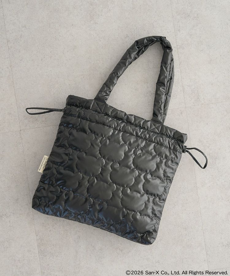 earth music&ecology「リラックマ&times;earth シルエットキルトトートバッグ」|トートバッグ|Black