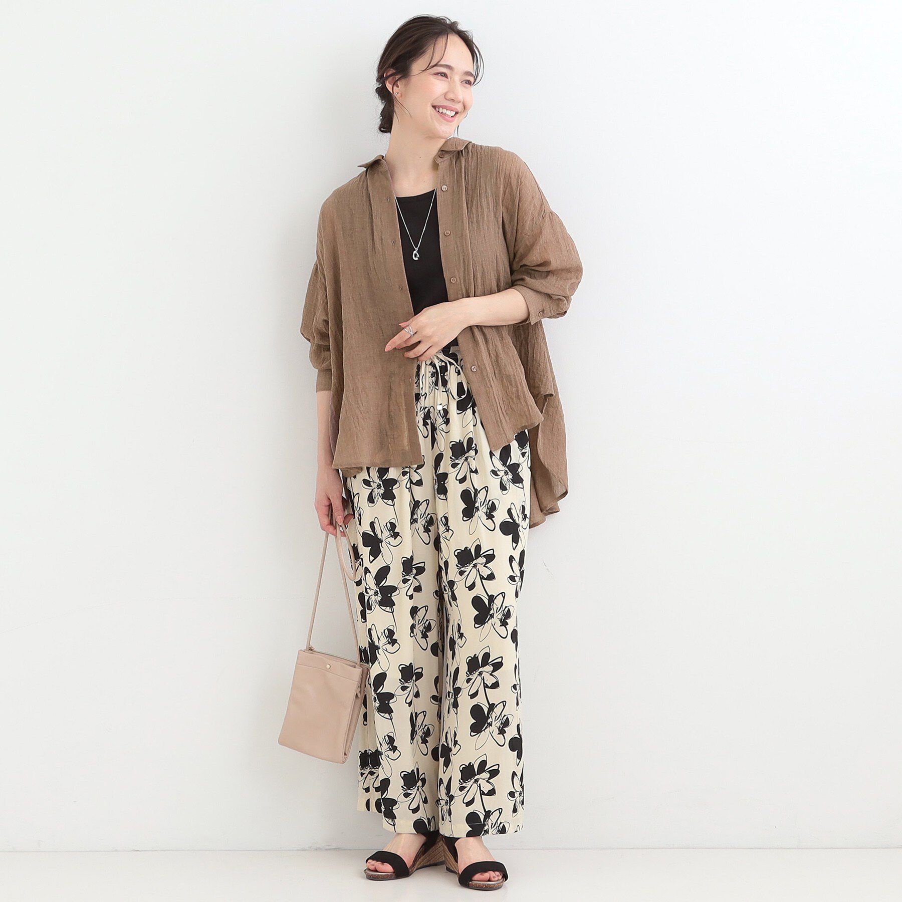 SHOO･LA･RUE「【体型カバー】こなれ感たっぷり やわらかゆるっとシアーシャツ」|シャツ・ブラウス|