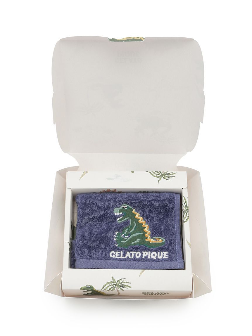 GELATO PIQUE HOMME「【HOMME】スリーピングダイナソーワンポイントハンドタオル」|ハンカチ|