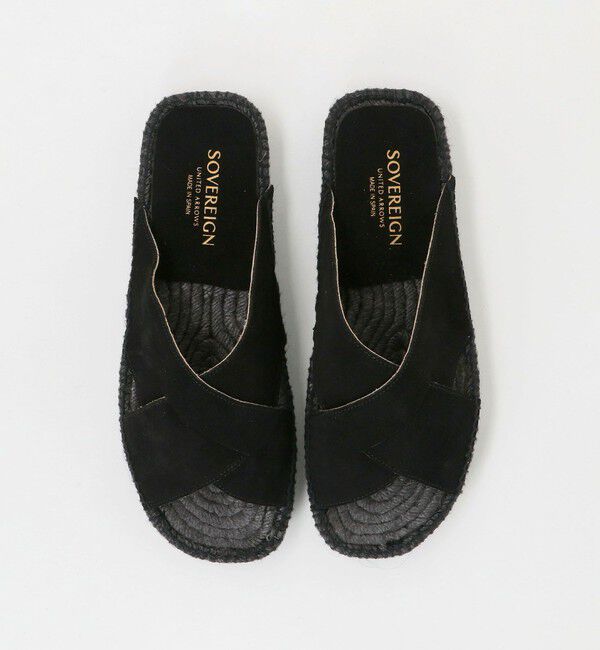 UNITED ARROWS「＜SOVEREIGN＞スエード クロス エスパドリーユ サンダル」|サンダル|