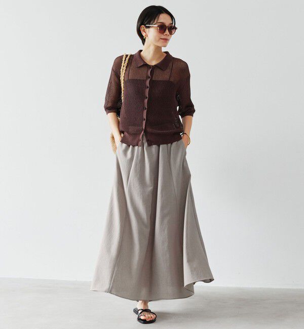 UNITED ARROWS green label relaxing「【結論シリーズ】ドライクロス フレアスカート［size SHORT/TALLあり］」|フレア|