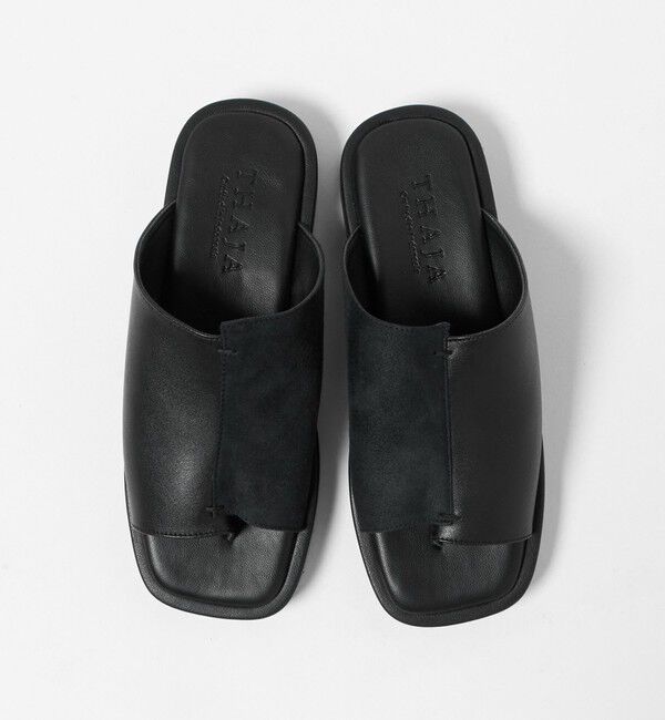 BEAUTY&YOUTH UNITED ARROWS「＜THAJA＞コンビ カバートング スライダー サンダル」|サンダル|BLACK