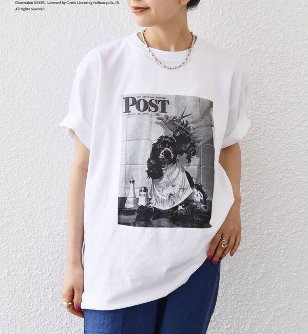 SHIPS any「SHIPS any: The Saturday Evening Post プリント Tシャツ◇」|Tシャツ・カットソー|