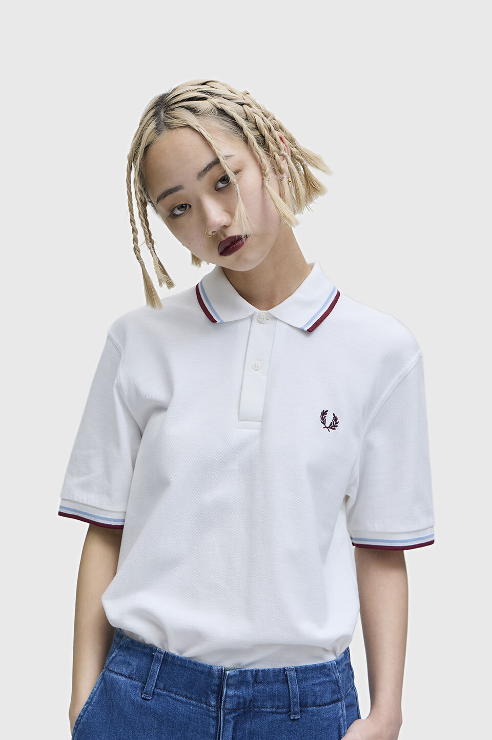 FRED PERRY 「The Fred Perry Shirt  M12 〈フレッドペリー ポロシャツ M12〉」|ポロシャツ|WHITE/ICE/MAROON