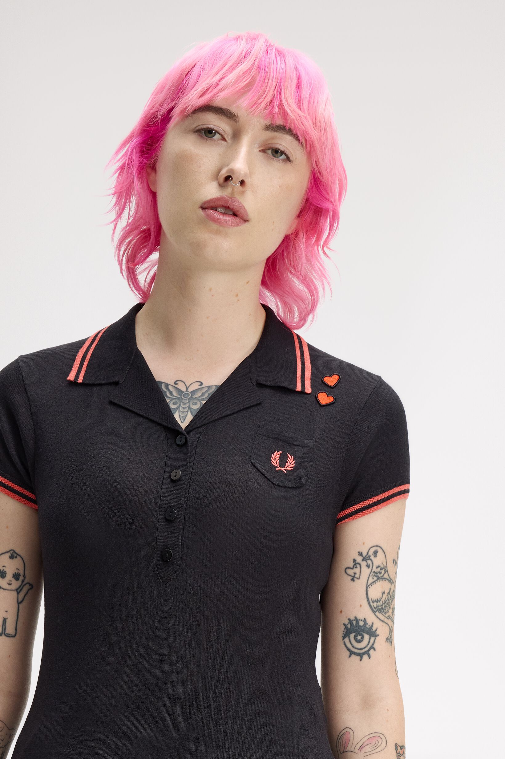FRED PERRY 「Amy Winehouse Pocket Detail Knitted Shirt」|ポロシャツ|