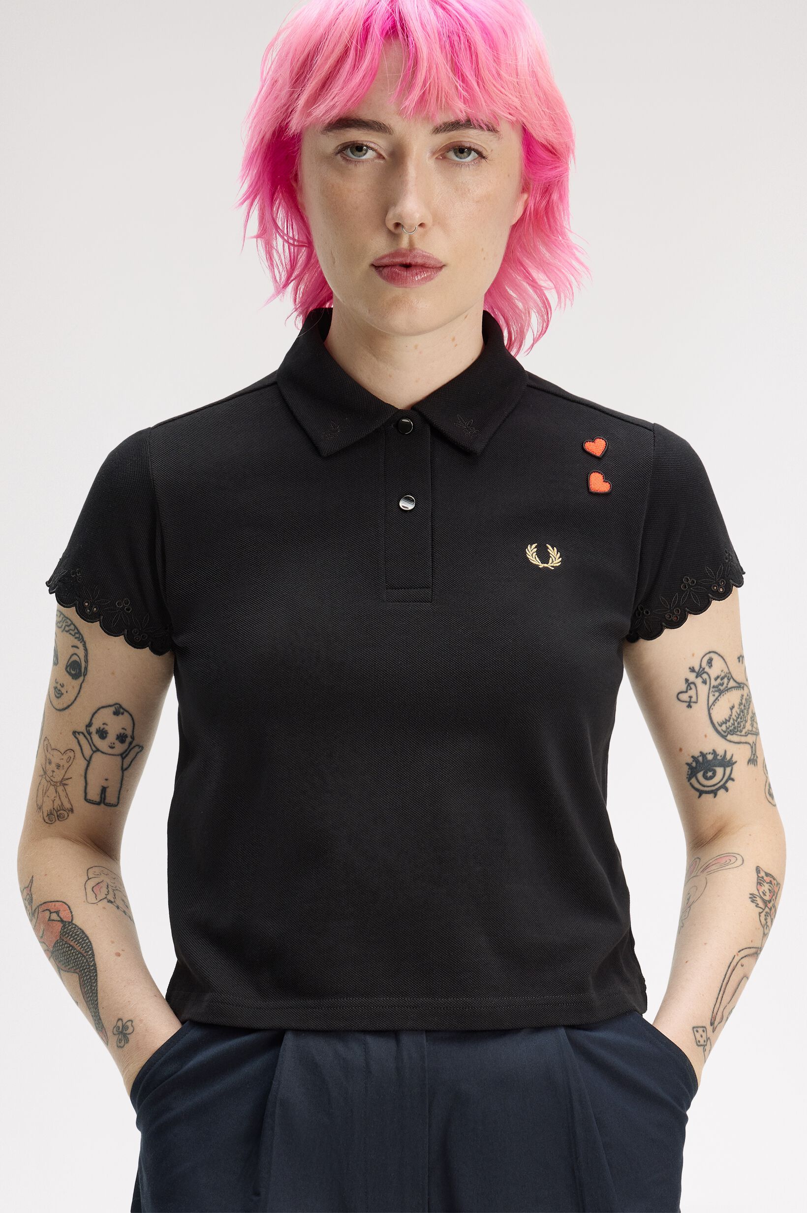 FRED PERRY 「Amy Winehouse Embroidered Detail Polo Shirt」|ポロシャツ|