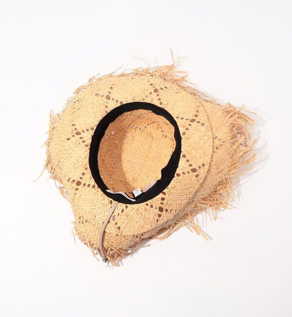 TOMORROWLAND GOODS「KIJIMA TAKAYUKI RAFFIA ARGYLE WIDE BRIM HAT ラフィアハット」|ストローハット|