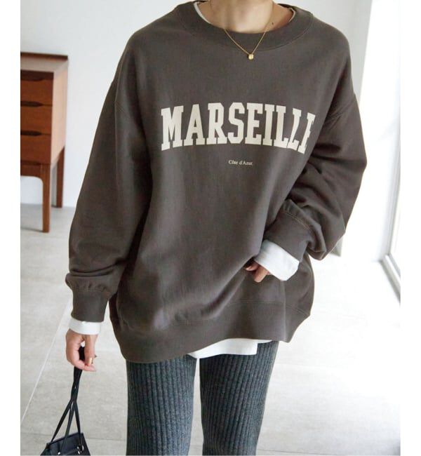 SLOBE IENA「《WEB限定/追加2》MARSEILLE ロゴスウェット」|スウェット・ジャージ|グレー