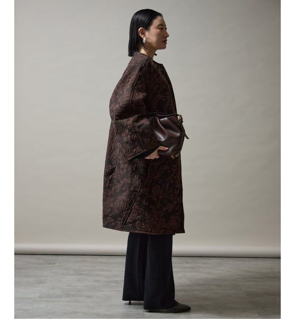 VERMEIL par iena「manipuri マニプリ ジャガード スナップダーツコート  0153413001」|ノーカラーコート|
