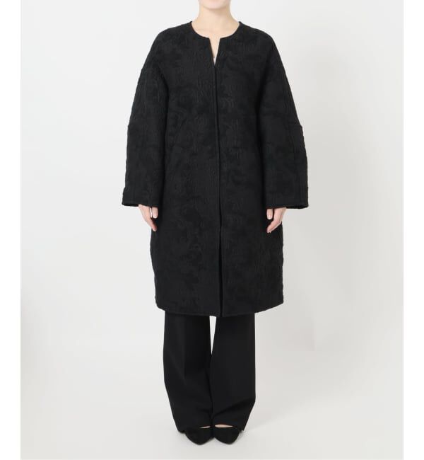 VERMEIL par iena「manipuri マニプリ ジャガード スナップダーツコート  0153413001」|ノーカラーコート|