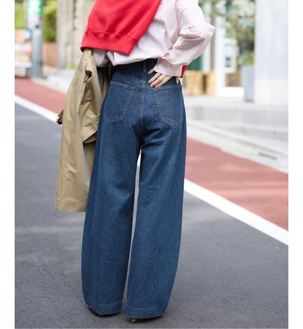 SLOBE IENA「LE DENIM カーブバギーデニムパンツ」|デニム|