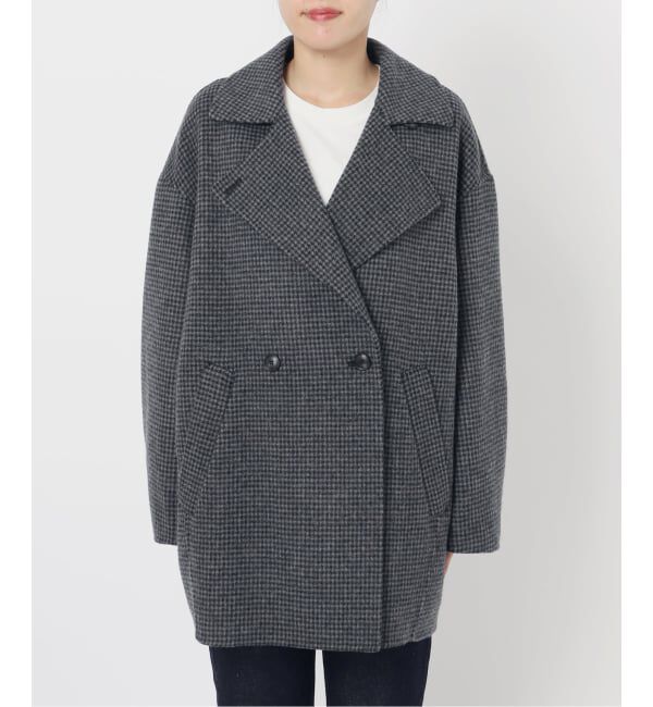 SLOBE IENA「《追加》souple wool ダブルフェイスミドルコート」|ピーコート|