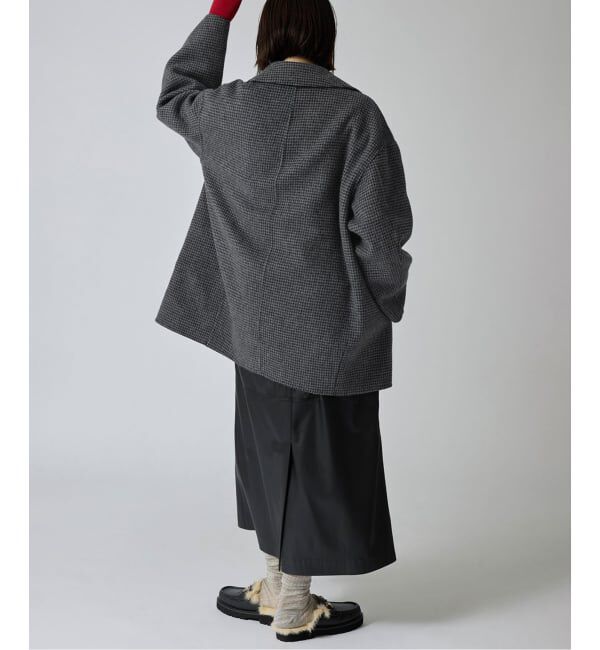 SLOBE IENA「《追加》souple wool ダブルフェイスミドルコート」|ピーコート|