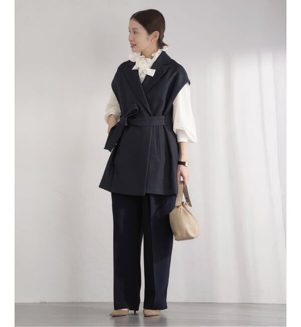 IENA「&NAVY シアーボウタイブラウス」|シャツ・ブラウス|