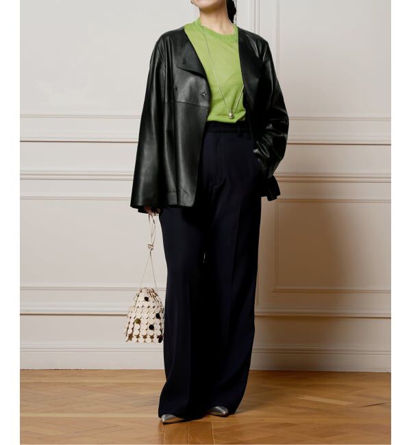 IENA LA BOUCLE「《追加》IENA LA BOUCLE SHEEPレザージャケット」|ノーカラージャケット|