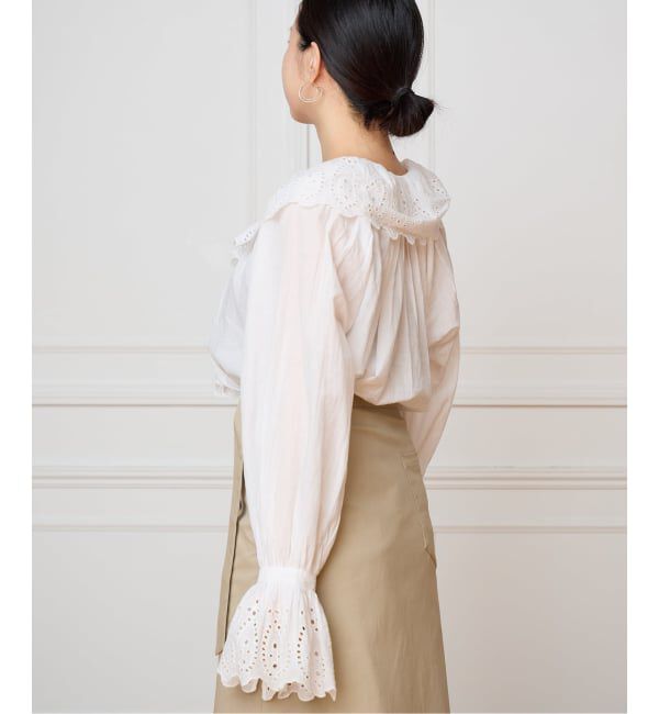 IENA LA BOUCLE「IENA LA BOUCLE シアーフリルブラウス」|シャツ・ブラウス|