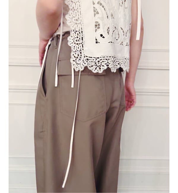 IENA LA BOUCLE「HERITER/エリテ ボビンレース カットワーク パーツ キャミソール H0-00-3073」|キャミソール|
