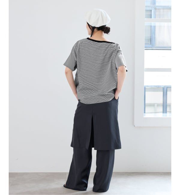 IENA「《予約》FOLKIN' VIOLETTE ROOM ASYMMETRY TEE Tシャツ FVR24407」|Tシャツ・カットソー|