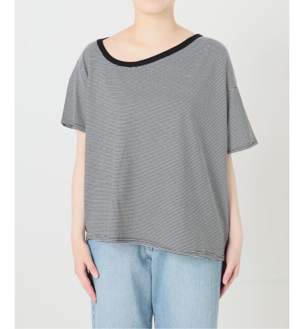 IENA「《予約》FOLKIN' VIOLETTE ROOM ASYMMETRY TEE Tシャツ FVR24407」|Tシャツ・カットソー|