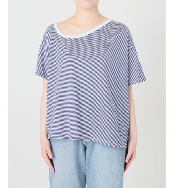 IENA「《予約》FOLKIN' VIOLETTE ROOM ASYMMETRY TEE Tシャツ FVR24407」|Tシャツ・カットソー|