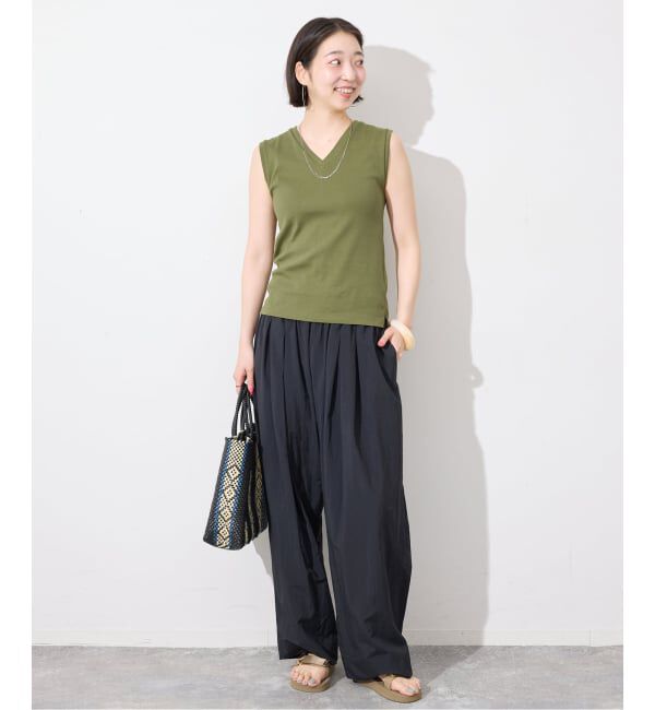 SLOBE IENA「《シリーズあり/12色展開》1dozen 汗染み防止Vネックノースリ」|Tシャツ・カットソー|