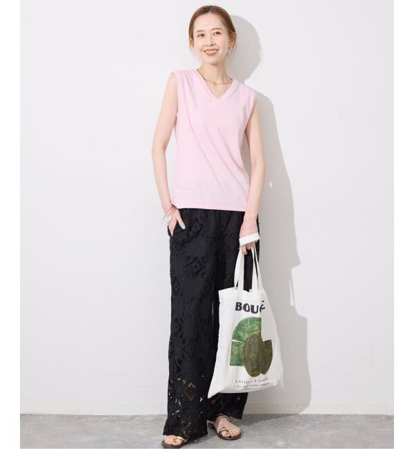 SLOBE IENA「《シリーズあり/12色展開》1dozen 汗染み防止Vネックノースリ」|Tシャツ・カットソー|