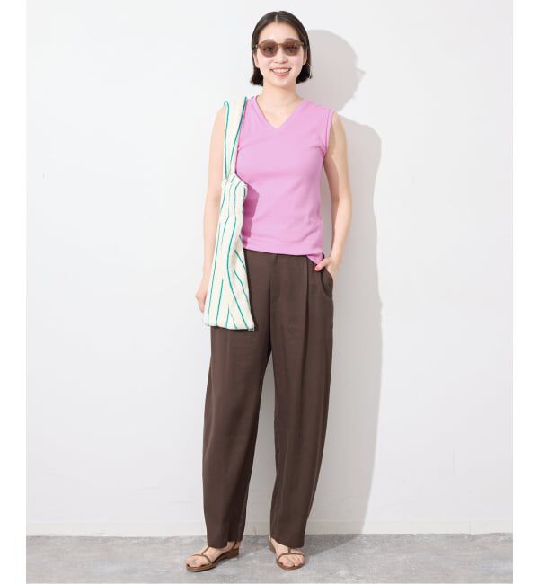 SLOBE IENA「《シリーズあり/12色展開》1dozen 汗染み防止Vネックノースリ」|Tシャツ・カットソー|
