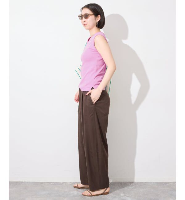 SLOBE IENA「《シリーズあり/12色展開》1dozen 汗染み防止Vネックノースリ」|Tシャツ・カットソー|