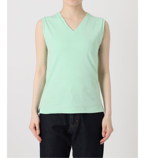 SLOBE IENA「《シリーズあり/12色展開》1dozen 汗染み防止Vネックノースリ」|Tシャツ・カットソー|