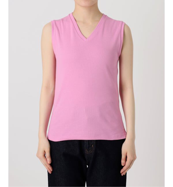 SLOBE IENA「《シリーズあり/12色展開》1dozen 汗染み防止Vネックノースリ」|Tシャツ・カットソー|
