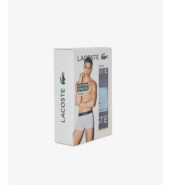 LACOSTE「３パックプリントストレッチコットントランクボクサーショーツ / ボクサーパンツ」|インナー|