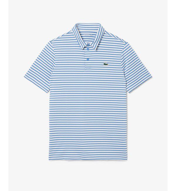 LACOSTE「ウルトラドライ ボーダーゴルフポロシャツ」|ポロシャツ|