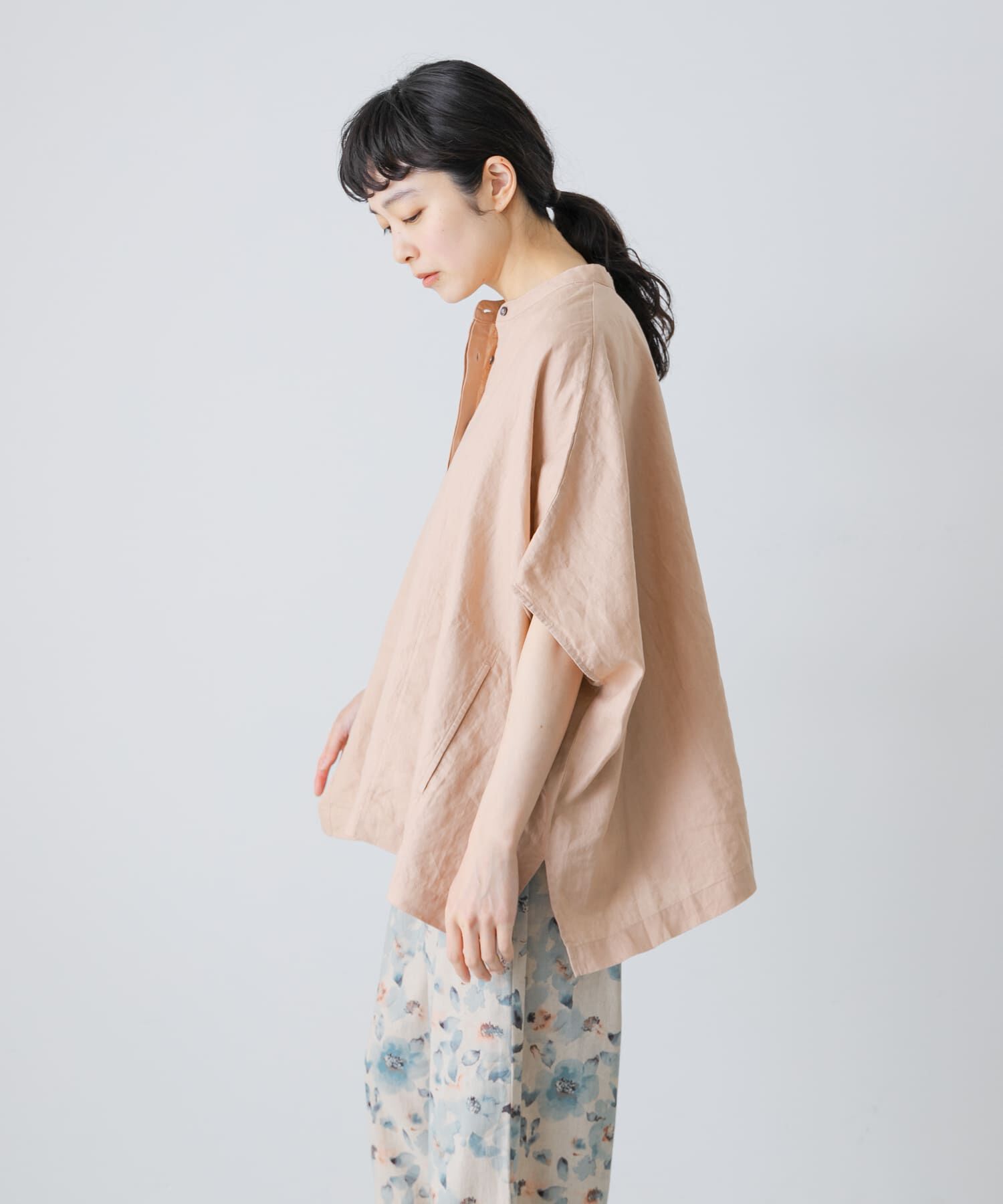 リネンスクエアケープシャツ（かぐれ）｜ルミネのファッション通販