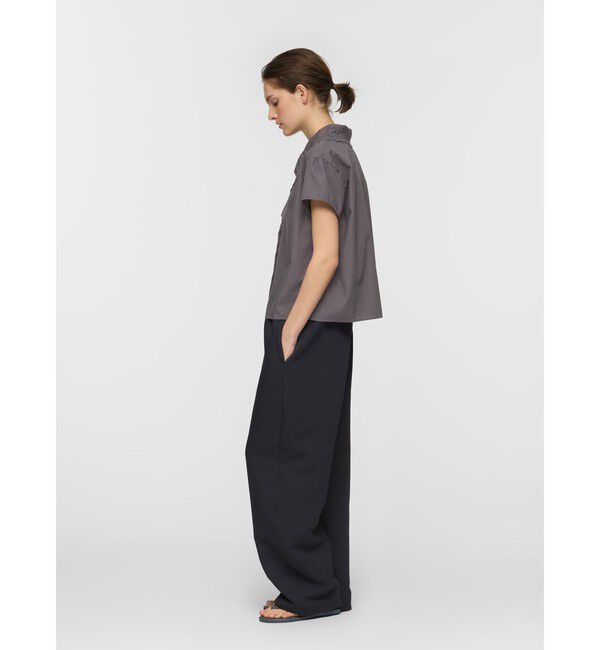 mizuiro ind「mizuiro ind レースカラーシャツ」|シャツ・ブラウス|