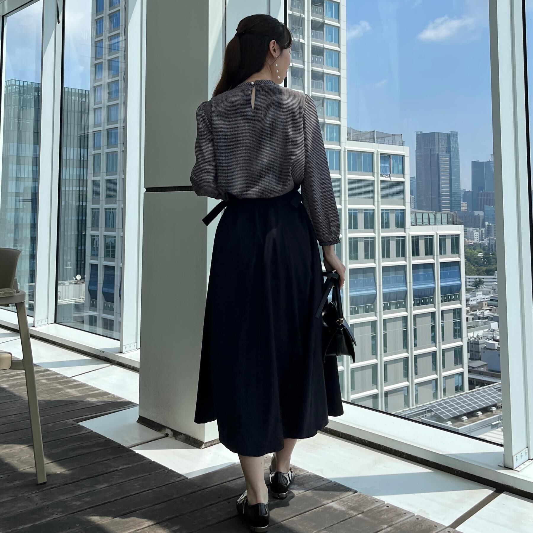 Couture broach「【大人可愛い・通勤】スカラウエスト サイドベルト パネルスカート」|スカート|