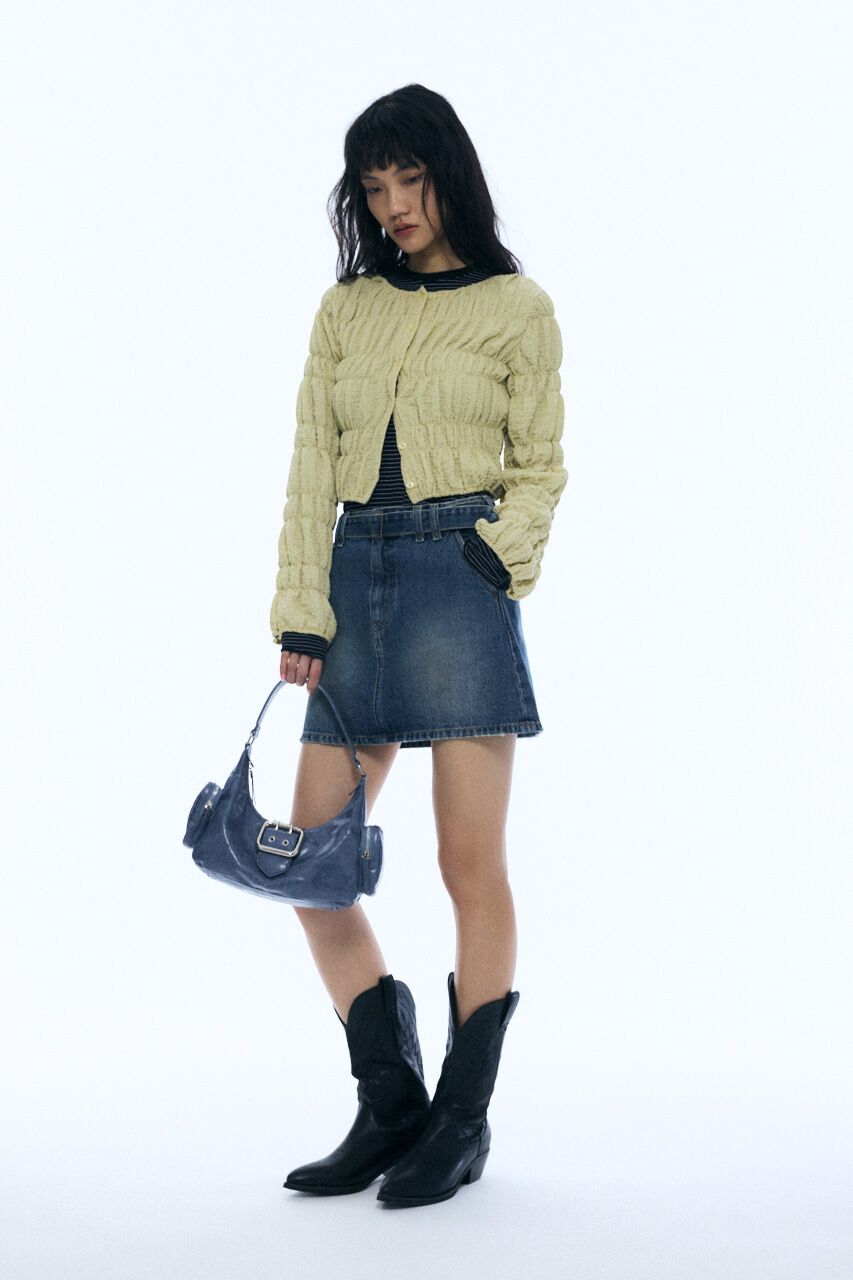 MOUSSY「SHIRRING カーディガン」|Tシャツ・カットソー|