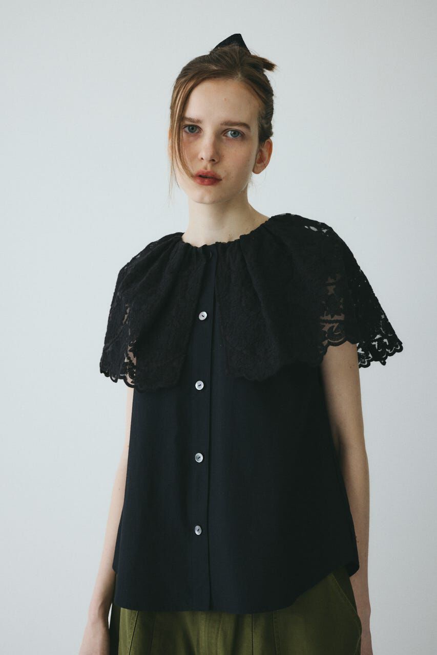 HeRIN.CYE「［予約］Lace cape blouse」|シャツ・ブラウス|
