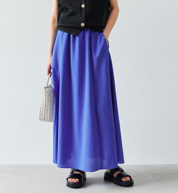 UNITED ARROWS green label relaxing「【結論シリーズ】ドライクロス フレアスカート［size SHORT/TALLあり］」|フレア|