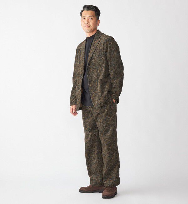 SHIPS「Southwick:〈セットアップ対応〉Gate Label プリント コーデュロイ スラックス」|スラックス|