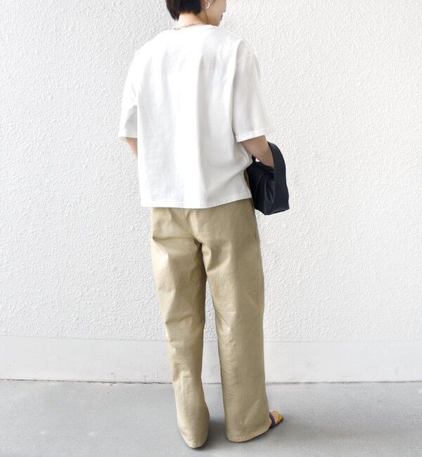 SHIPS for women「《一部追加予約》【WEB限定】オーガニック コットン 5分袖 フォト TEE」|Tシャツ・カットソー|