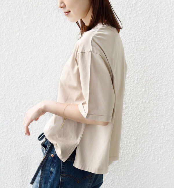 SHIPS for women「《一部追加予約》【WEB限定】オーガニック コットン 5分袖 フォト TEE」|Tシャツ・カットソー|