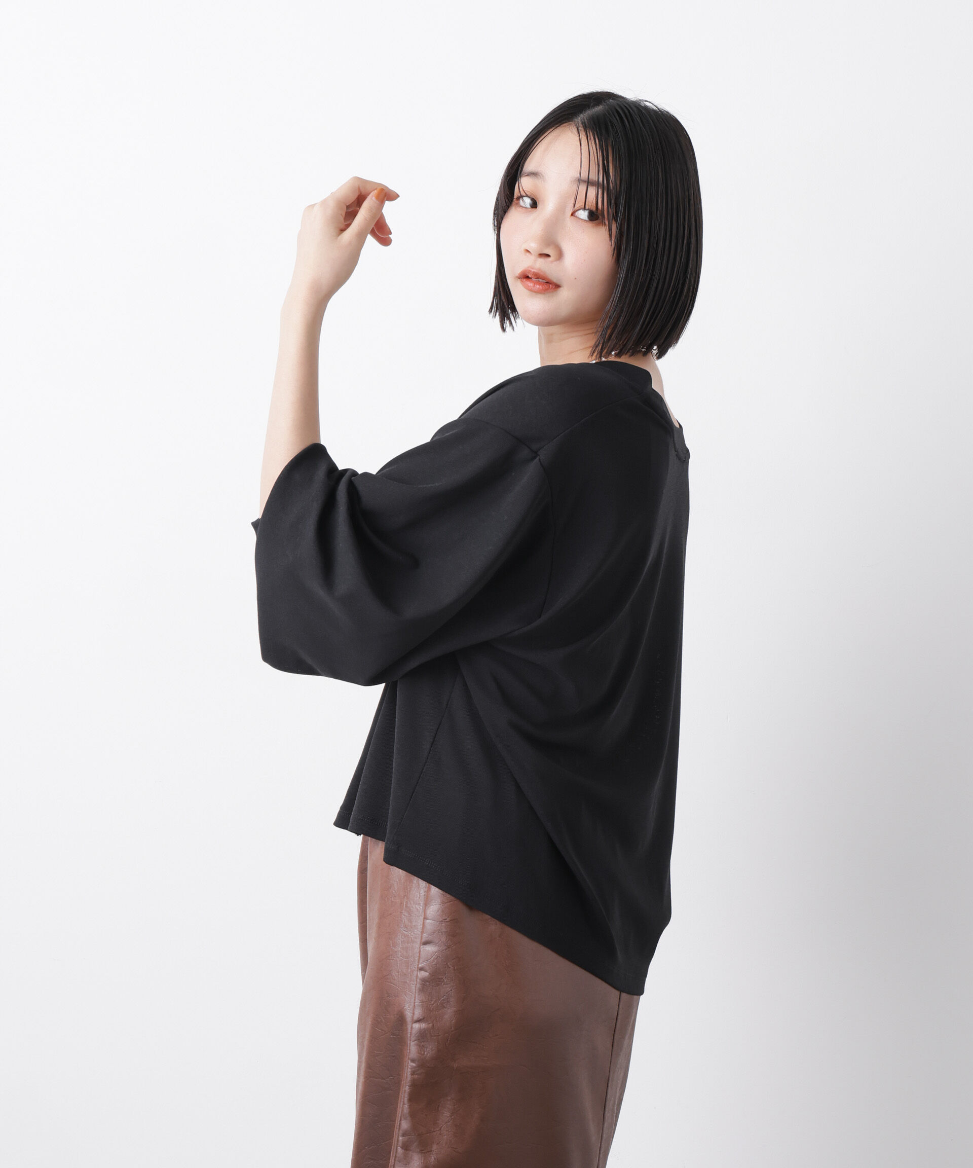 nano･universe「シアーカットVネックカーディガン」|Tシャツ・カットソー|
