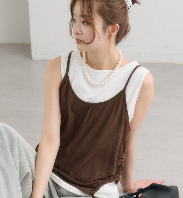  「シアーレイヤードキャミSET」|Tシャツ・カットソー|