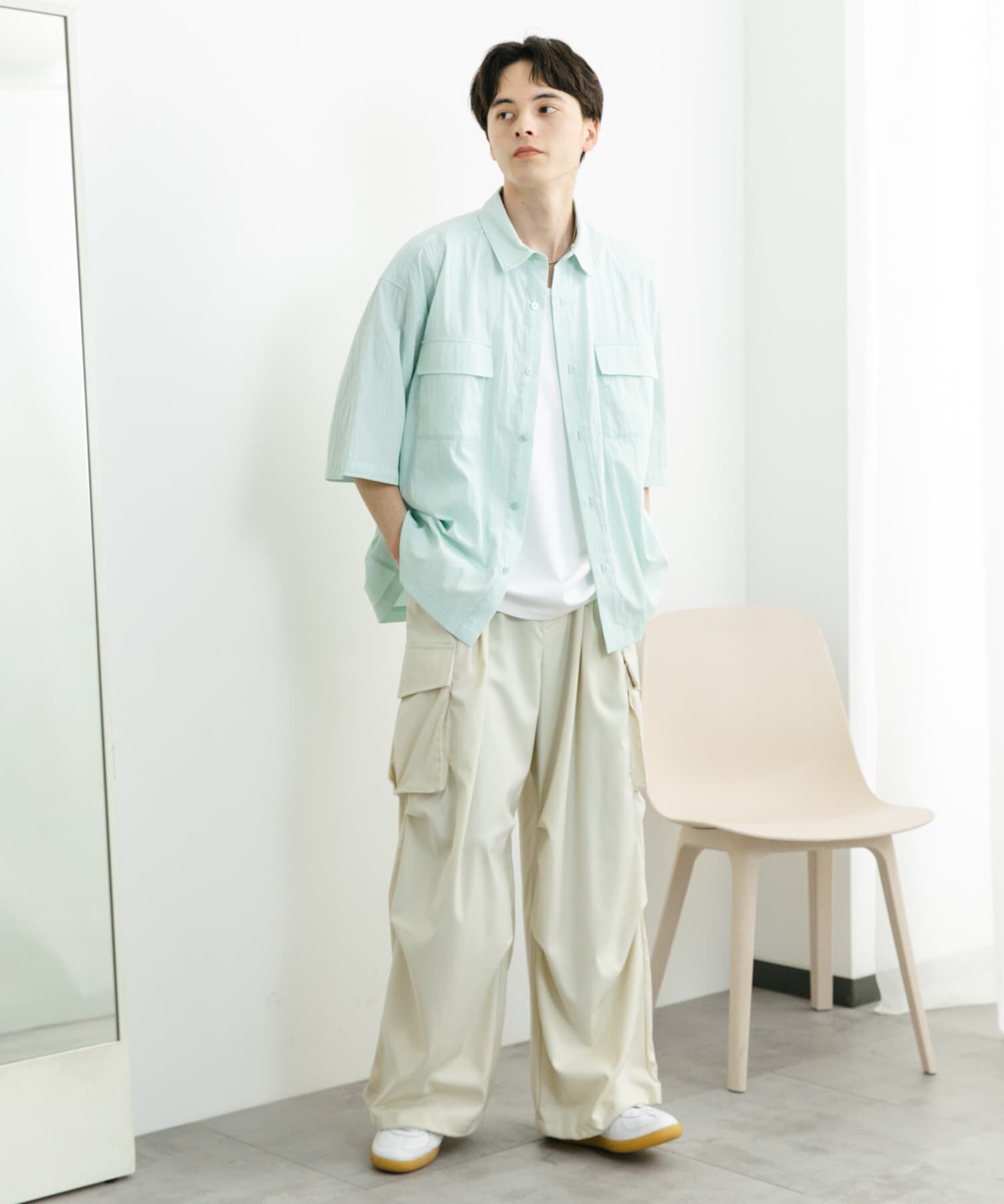 SENSE OF PLACE by URBAN RESEARCH「ワッシャーナイロンショートスリーブシャツ」|シャツ・ブラウス|
