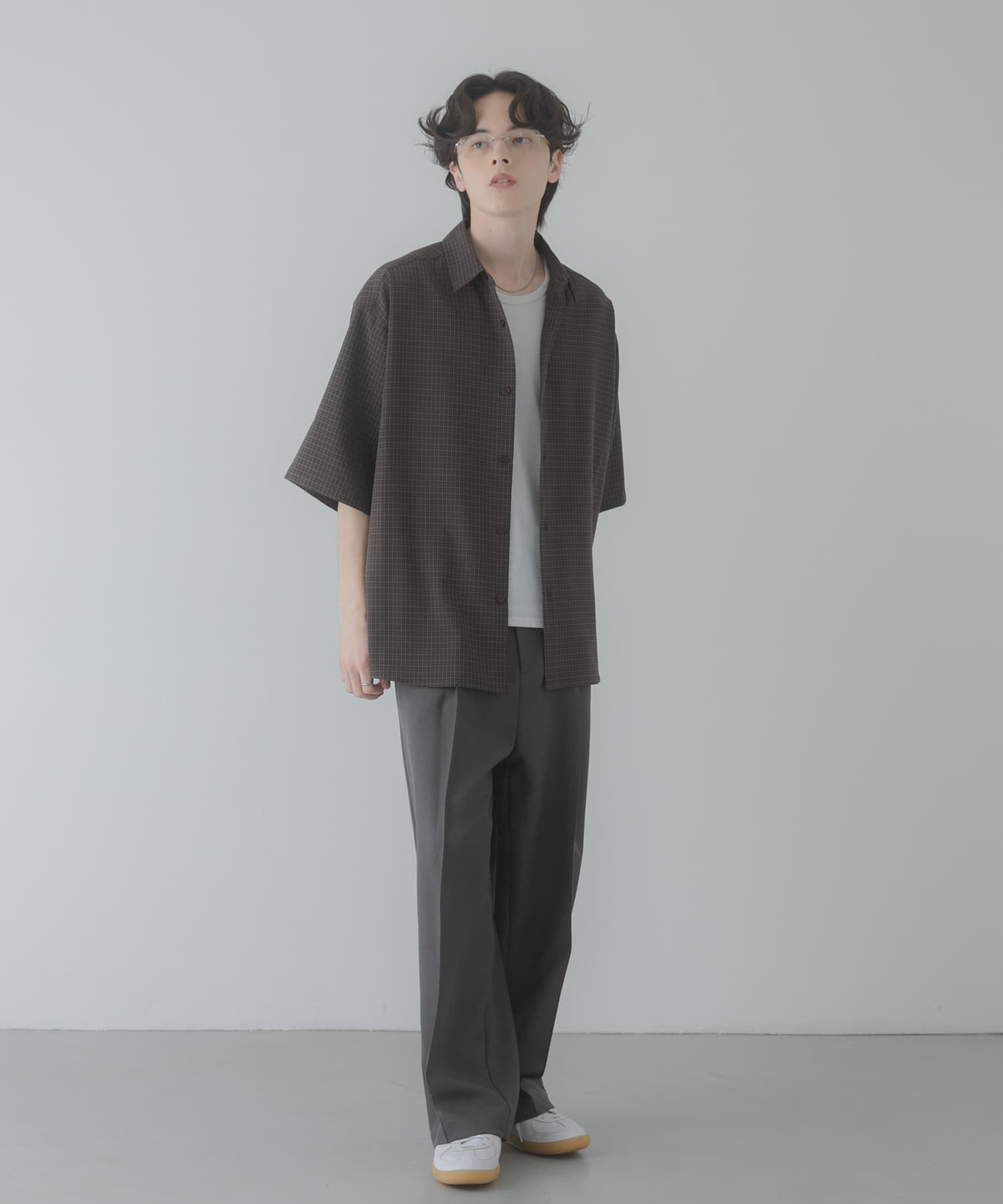 SENSE OF PLACE by URBAN RESEARCH「マイクロチェックエクストラルーズショートスリーブシャツ」|シャツ・ブラウス|