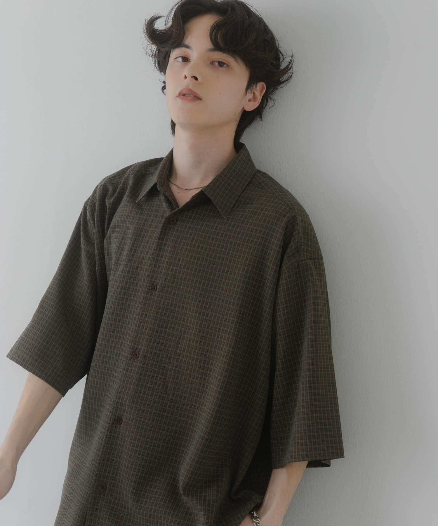 SENSE OF PLACE by URBAN RESEARCH「マイクロチェックエクストラルーズショートスリーブシャツ」|シャツ・ブラウス|