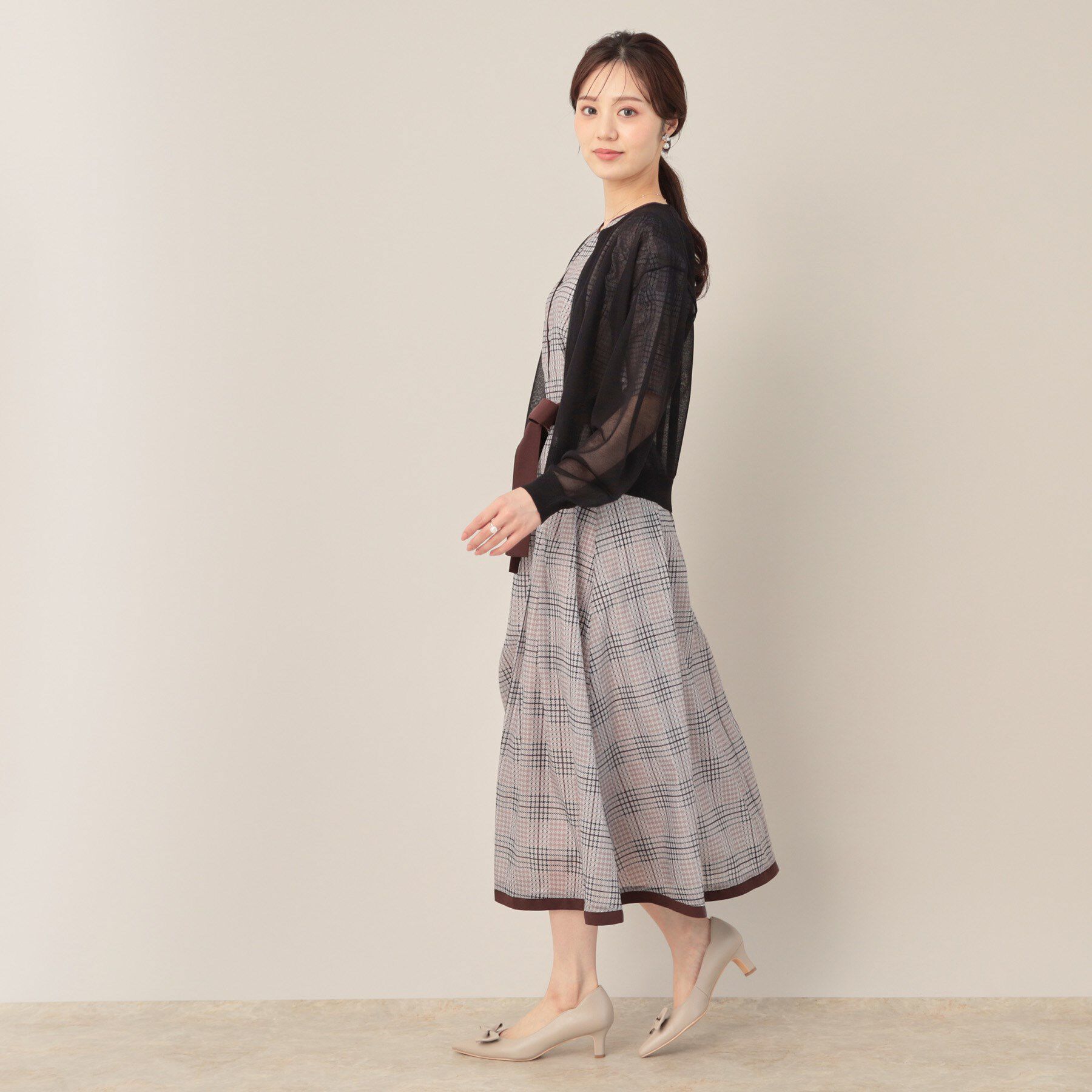 Couture broach「LEVITAシアージップアップブルゾン」|カーディガン|