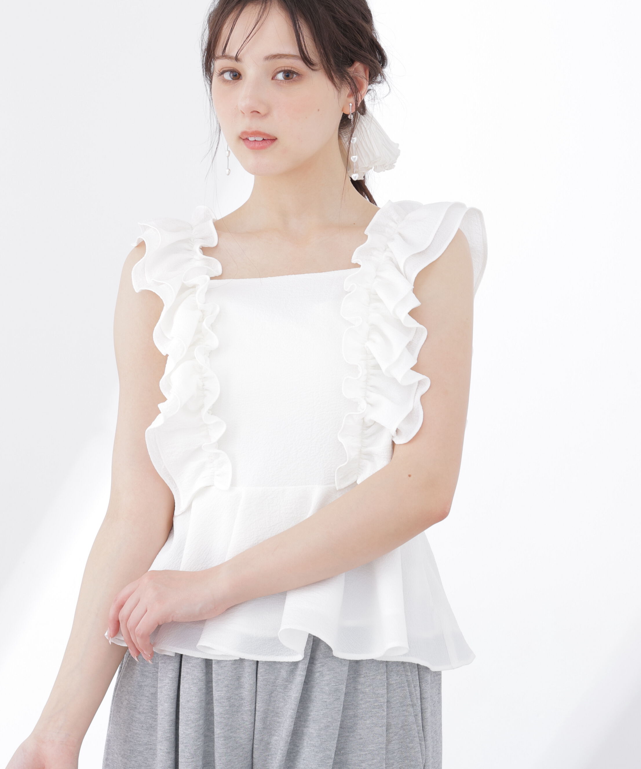 PROPORTION BODY DRESSING「フリルブラウス　26SS」|シャツ・ブラウス|