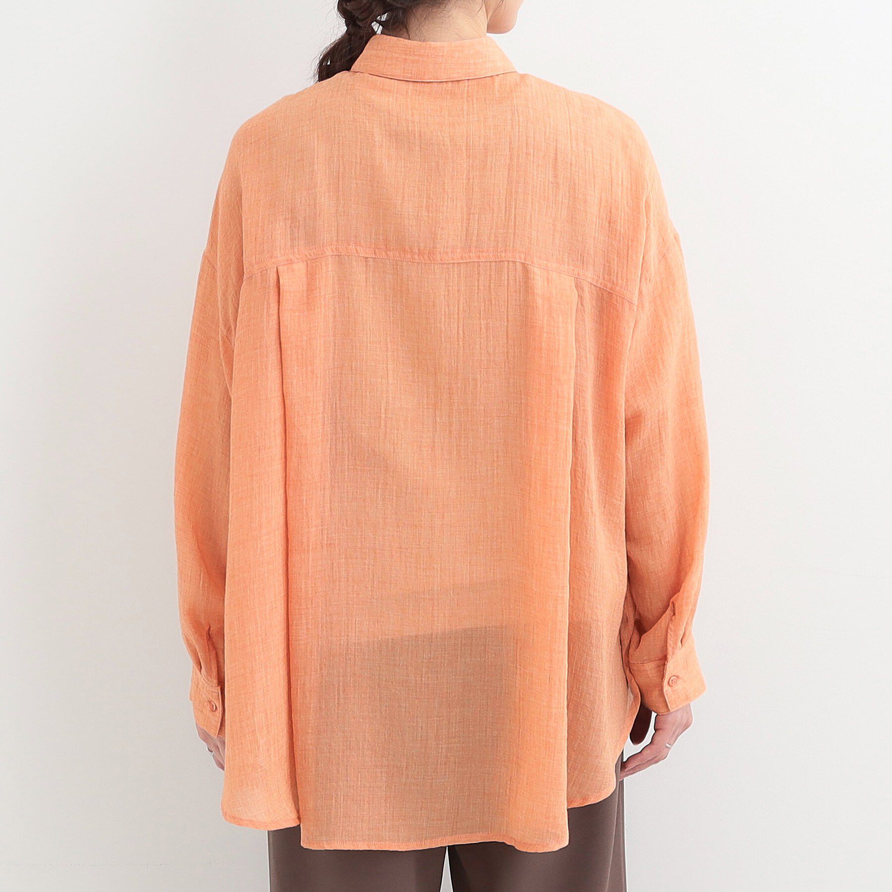 SHOO･LA･RUE「【体型カバー】こなれ感たっぷり やわらかゆるっとシアーシャツ」|シャツ・ブラウス|